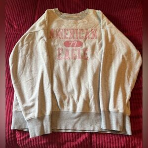 American Eagle Gray Sweatshirt with Floral Lining